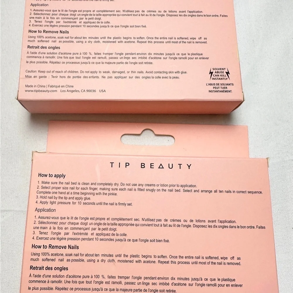 Tip Beauty Nail Set with Glitter and Patterns (Brand New)